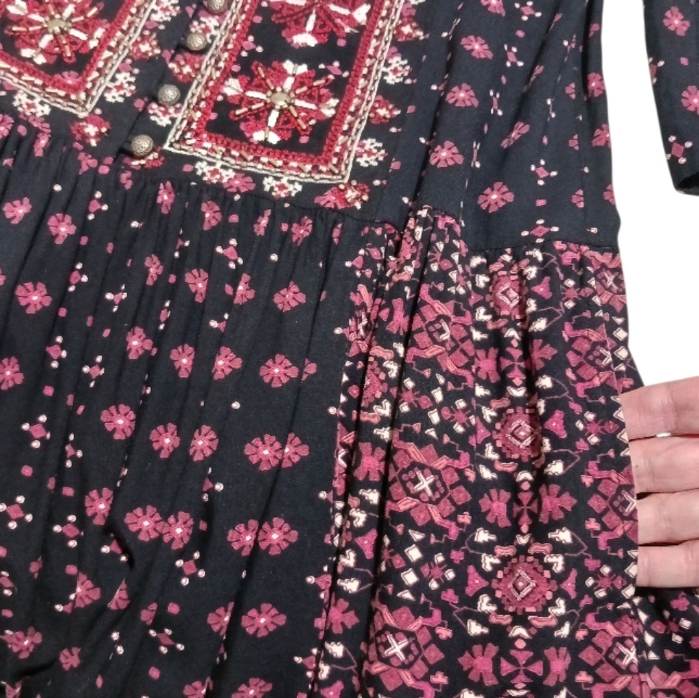 Anthropologie Vanessa Virginia Kaleidoscope Embellished Tunic Dress - Picture 6 of 10